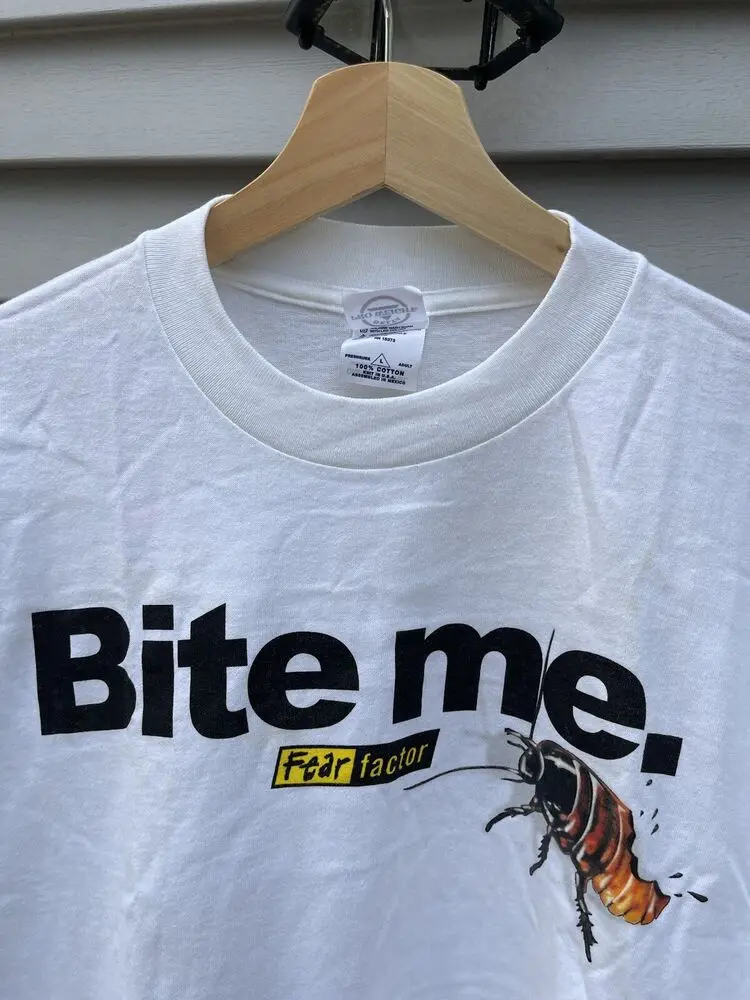 Vintage 2002 Fear Factor “Bite Me” T Shirt TV Promo Joe Rogan ODM