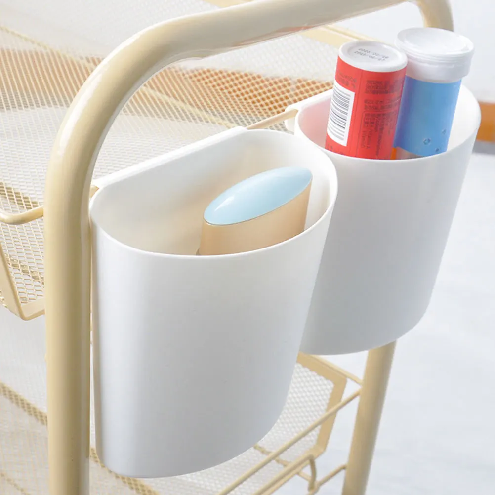 

6Pcs Salon Cart Hanging Bucket Organizer Practical Storage for Beauty Supplies Space Saving Trash Can Hanging Trash Can
