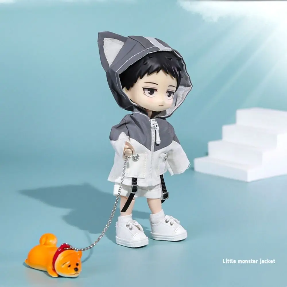 

Dolls Accessories Casual Wear Doll Reflective Jacket Decoration Sportswear Ob11 Clothing Handmade Cool Doll Coat 1/12BJD