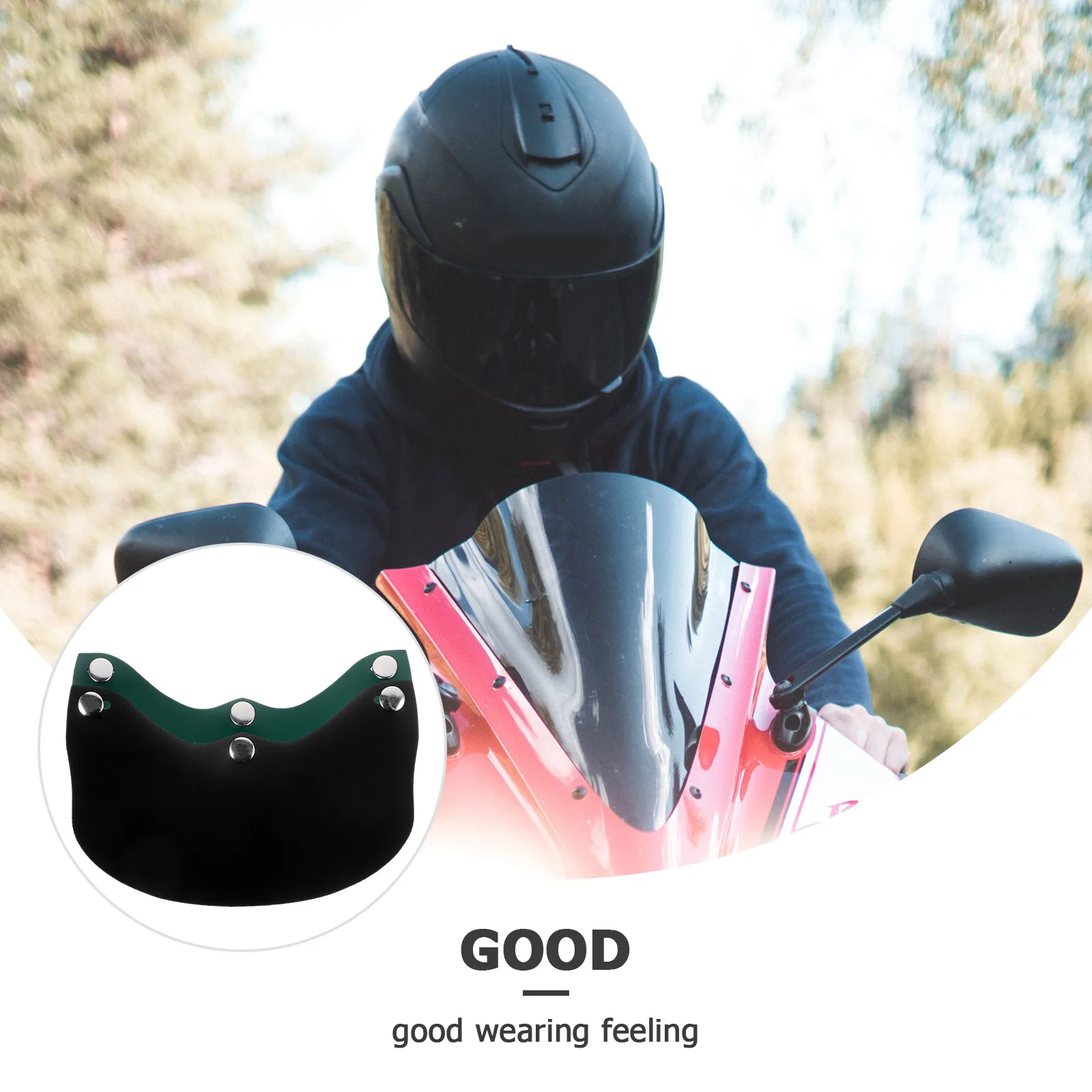 

Rain Visor Cycling Protector Motorbike Unisex Riding Sun Motorcycle Black Green Detachable Lightweight Portable