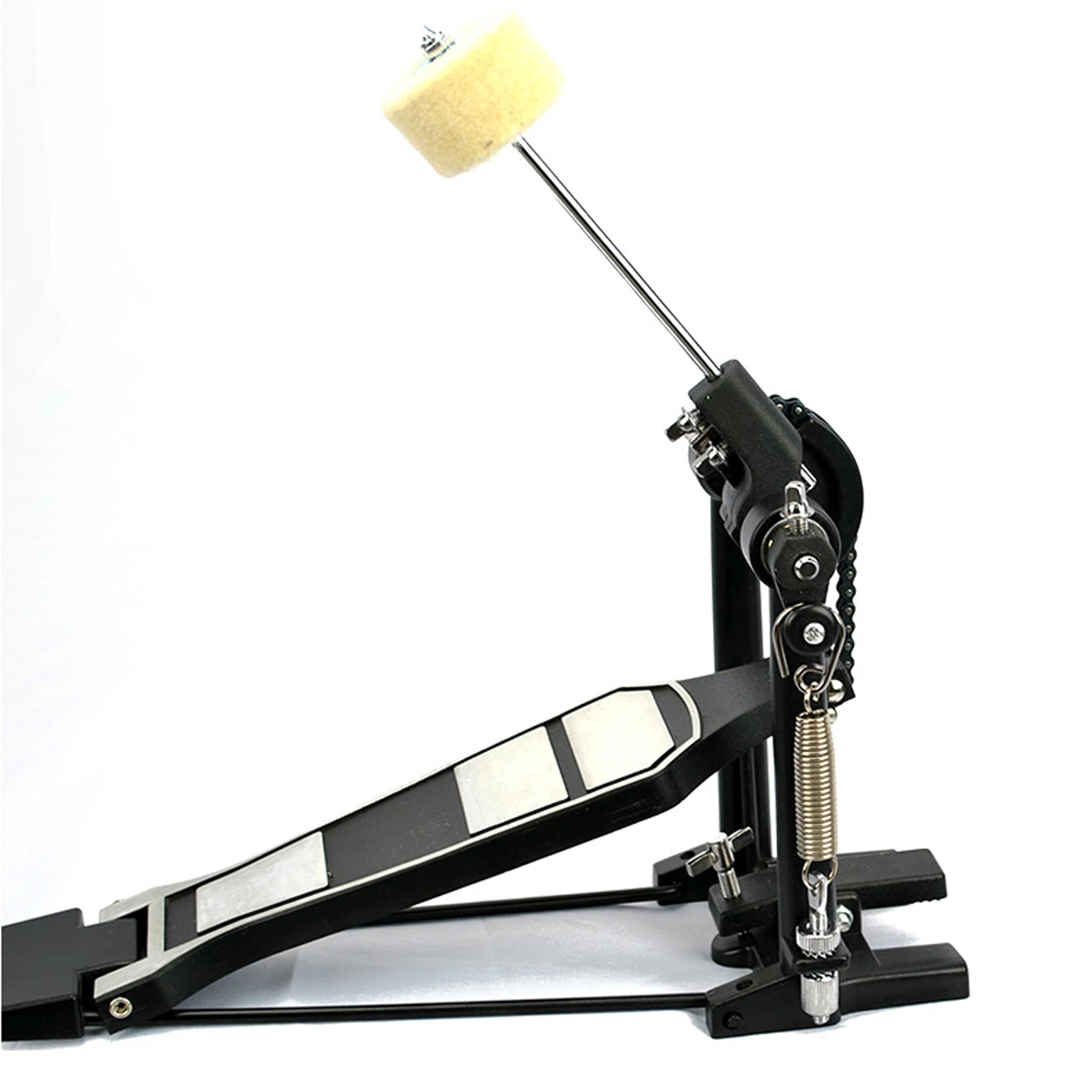 Drum Pedal with Drum Wool Beater Aluminium Alloy Singles Drum Pedal Drum Set Pedal Singles Pedal