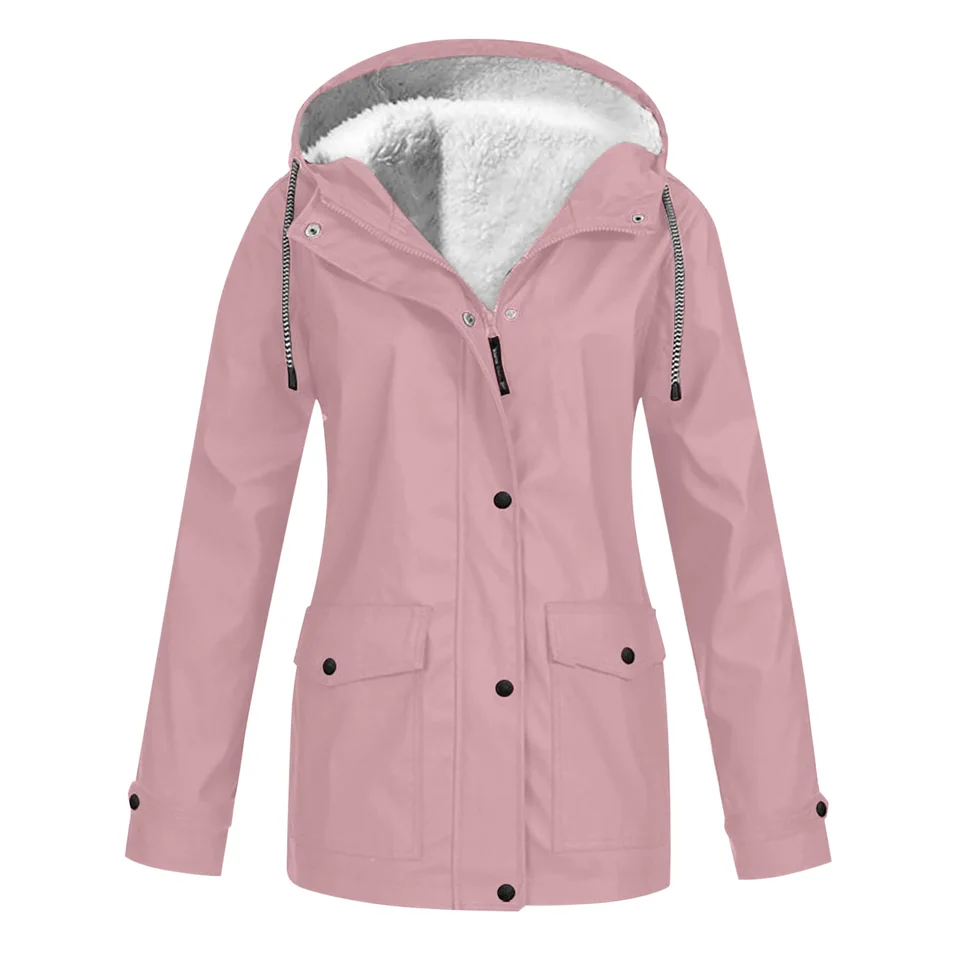 Women Winter Warm Zipper Sweatshirt Jacket