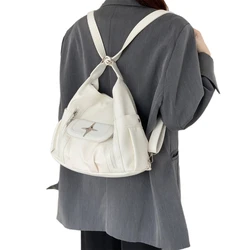 E74B Versatile Backpack PU Leather Crossbody Bag for Various Occasions Shoulder Bags