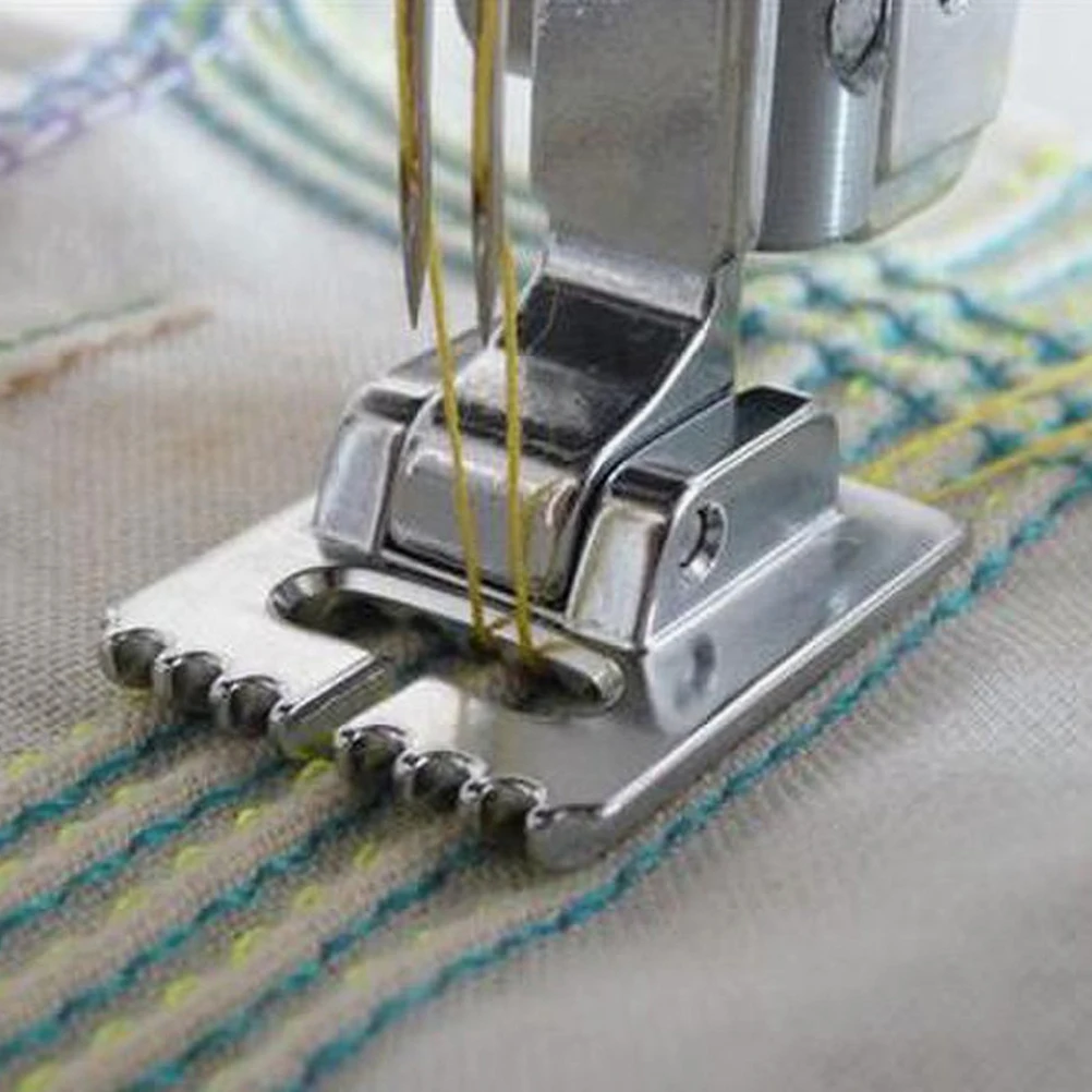 

1Set Sewing Machine Twin Needles Universal Multi-Function Double Needles for Knitted Denim Fabrics Professional Sewing Supplies