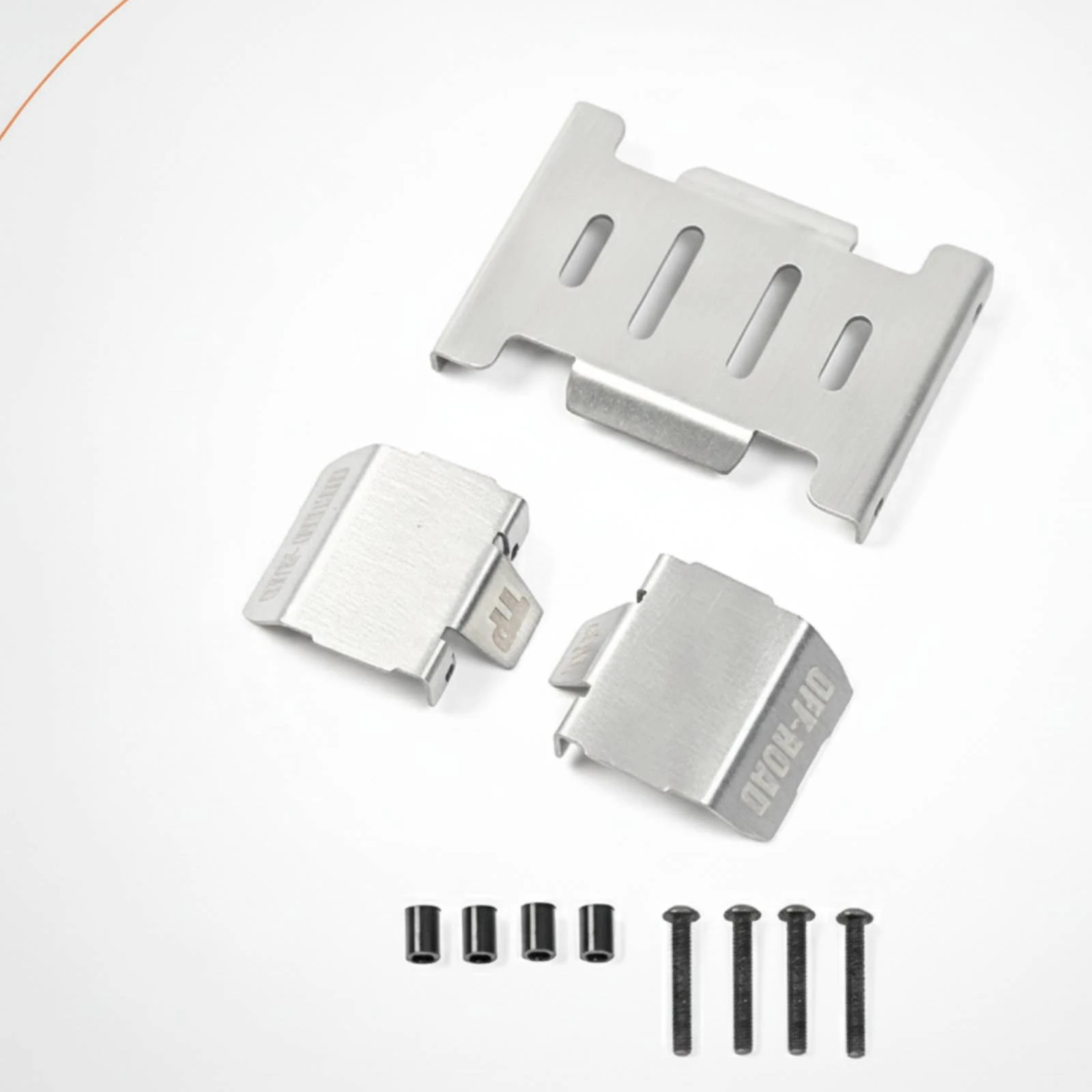 Skid Plate Kit Brushed Chassis Guard with Screws Chassis Protection Plate Long-Lasting Easy to Install for RC Builders, off-Road