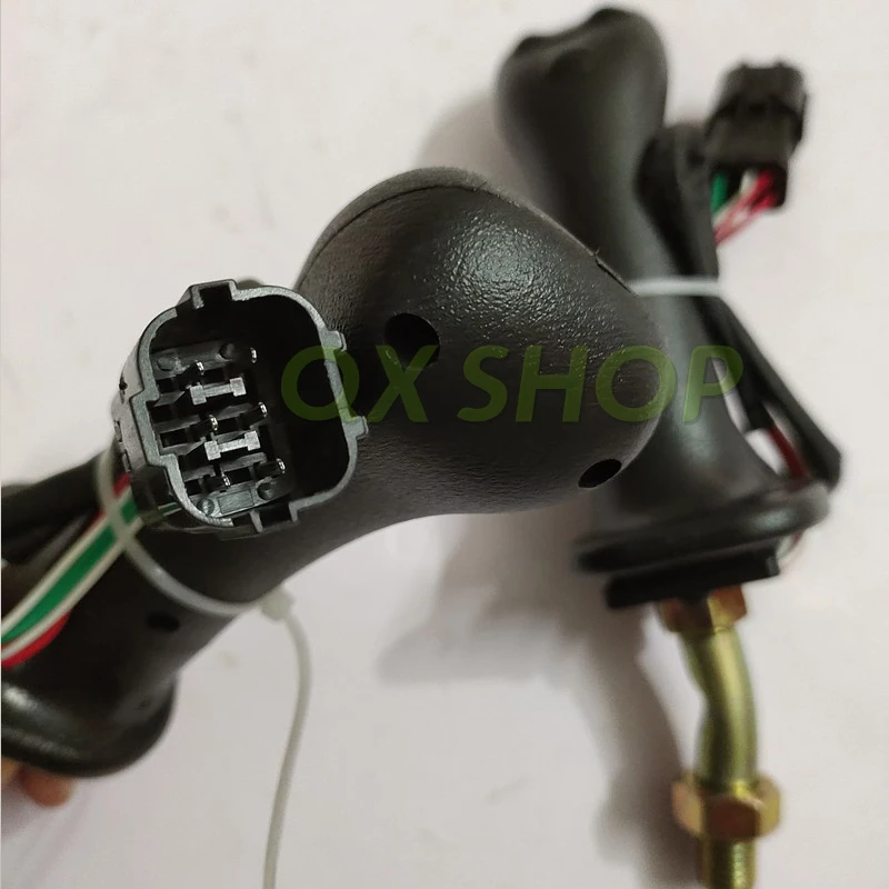 Excavator Joystick Handle Wheel Excavation Rexroth Refitted Wood Grapple Gripper Three-button Hydraulic Electric Control Handle