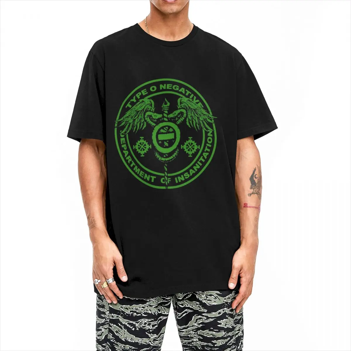 Type O Negative Department Of Sanitation Merchandise T-Shirt Men Women Casual 100% Cotton Printed Tee