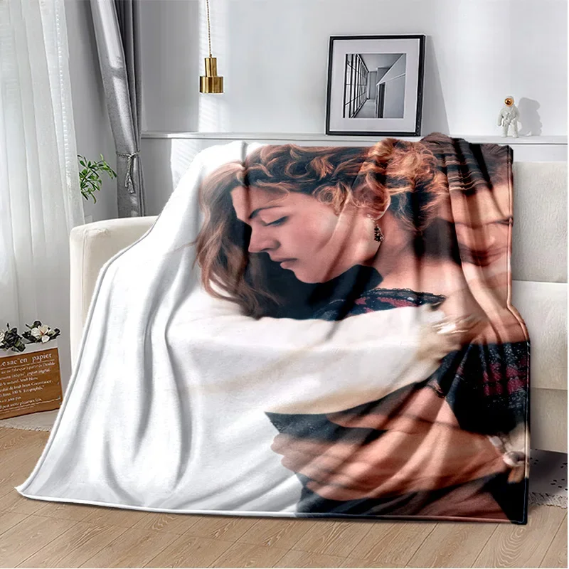 3D Print Titanic Movie Poster Blanket,Soft Throw Blanket for Home Bedroom Bed Sofa Picnic Travel Office Rest Cover Blanket Kids