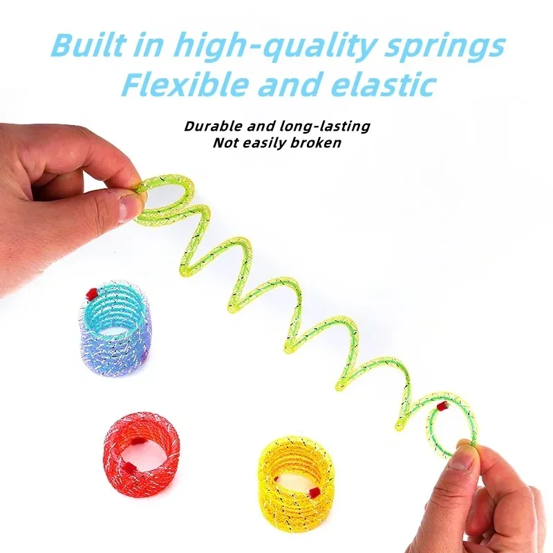 Cat Toys Interactive Cat Spring Toy Colorful Springs Cat Pet Toy Coil Spiral Springs Pet Product for Cats Toy Kitten 고양이