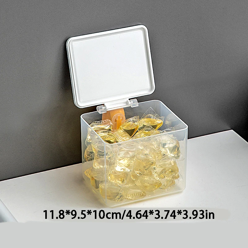 3 Sizes Container Storage Box Laundry Pods Airtight Waterproof For Laundry Room Washing Powder Laundry Beads Organization Decor
