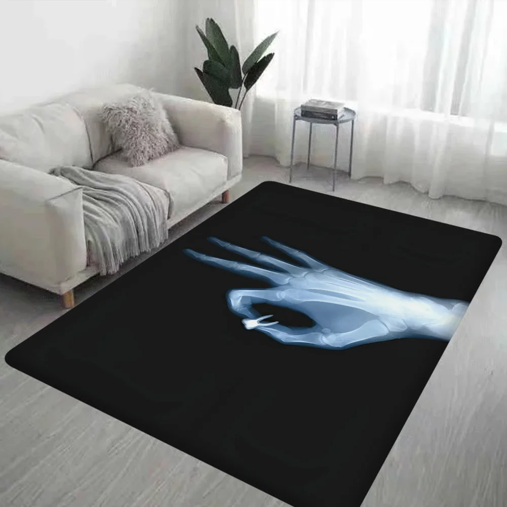 Cute Teeth Dentist Tooth Hallway Carpet Washable Non-Slip Living Room Sofa Chairs Area Mat Kitchen Doormat Area Rug