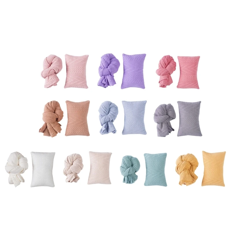 

Newborn Photography Props Pillow Milestones Blanket Photo Basket Rug Shower Gift 40JC