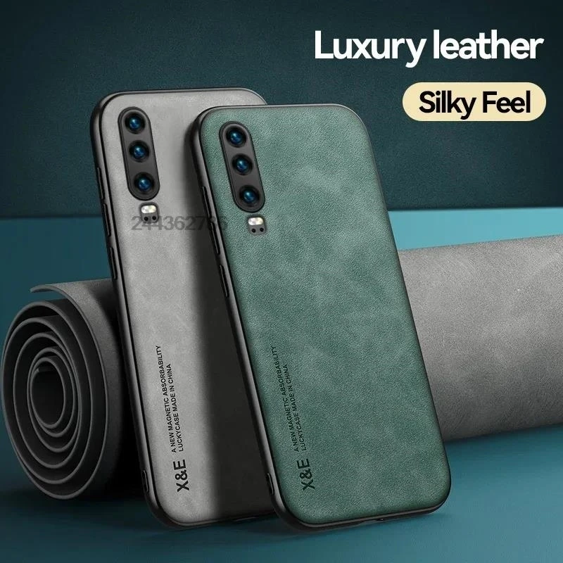 Magnetic Suede Leather Case For Huawei P30 Pro P30Pro Lite P30Lite New Edition Shockproof Matte Silicone Soft Case Cover Cases