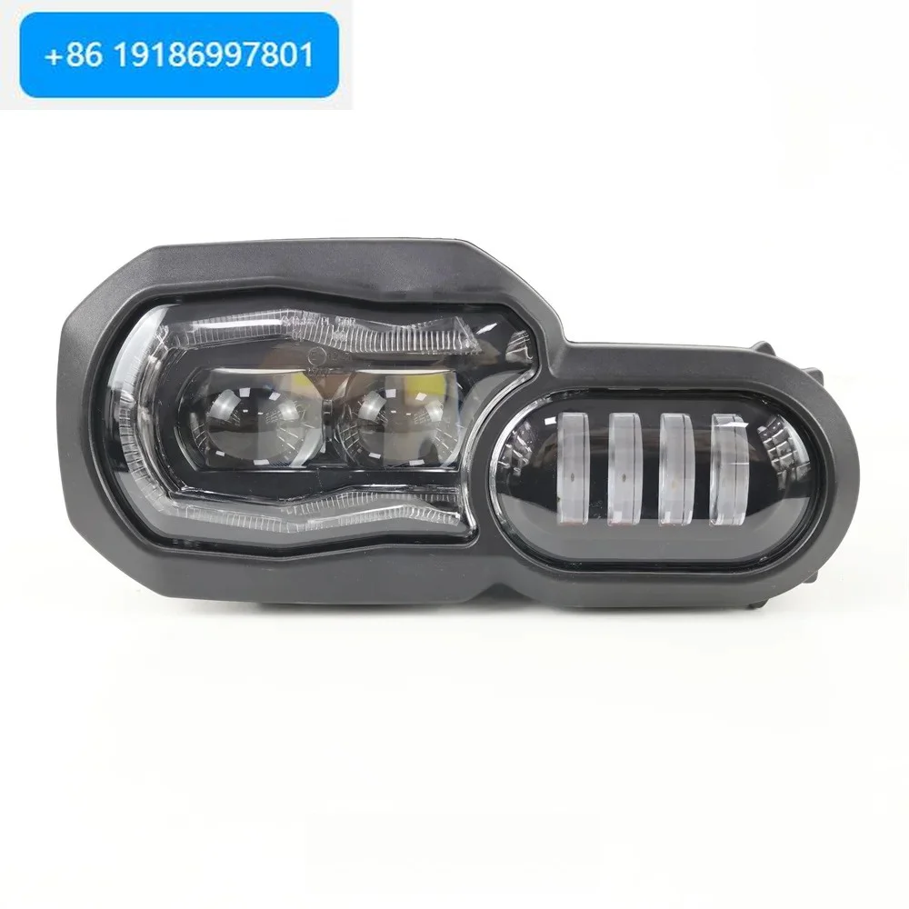 Tiypeor Motorcycle Accessories Light Emitting Diode Headlight Assembly with Angel Eye DRL for F650GS/F700GS/F800GS/F800R/F800