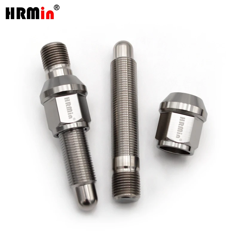 HRMin stud Gr.5 titanium 20pcs wheel stud M14*1.25*78mm with 20pcs wheel nut M14*1.25*27mm for BMW MINI Rolls-royces racin