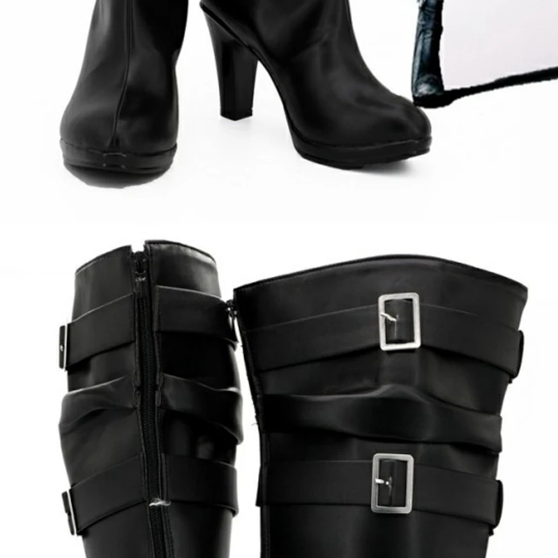 Jeu Yennefer Cosplay chaussures bottes jeu de rôle bottes en Faux cuir pour les femmes