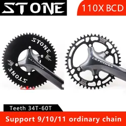Stone Chainring 110 BCD for Shi mano 5800 6800 4700 9000 Round 34 36 38 40 42 44 46 48 58T 60 tooth Road Bike Chainwheel 110bcd