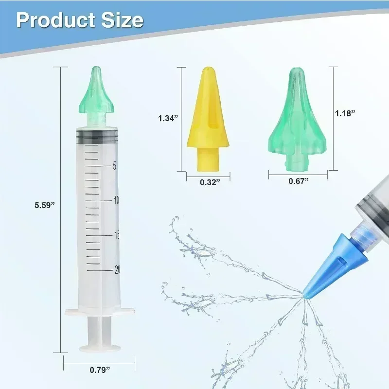 Ear Cleaner Irrigation Kit Ear Wax Removal Tool Water Washing Syringe Comfortable Unique 12/20ML Health Care