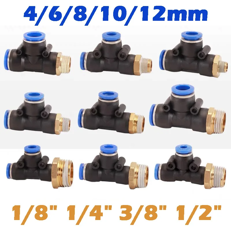 

10/50/200PCS Pneumatic Fitting Quick Connector PD External Thread M5 1/8 "1/4 3/8 PT1/2 PU Air Hose 4mm 6mm 8mm 10mm 12mm