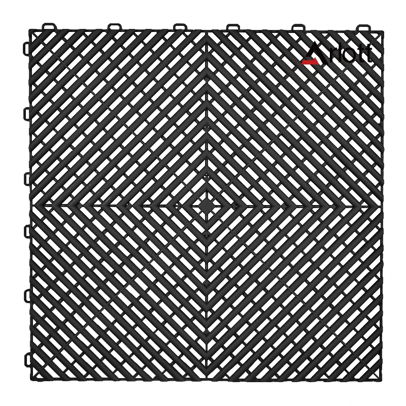 Vloertegels van PP plastic voor garage, klik-systeem, buiten, modulair, geschikt voor autowasstraat, garagevloertegels, tapijten - afbeelding 2