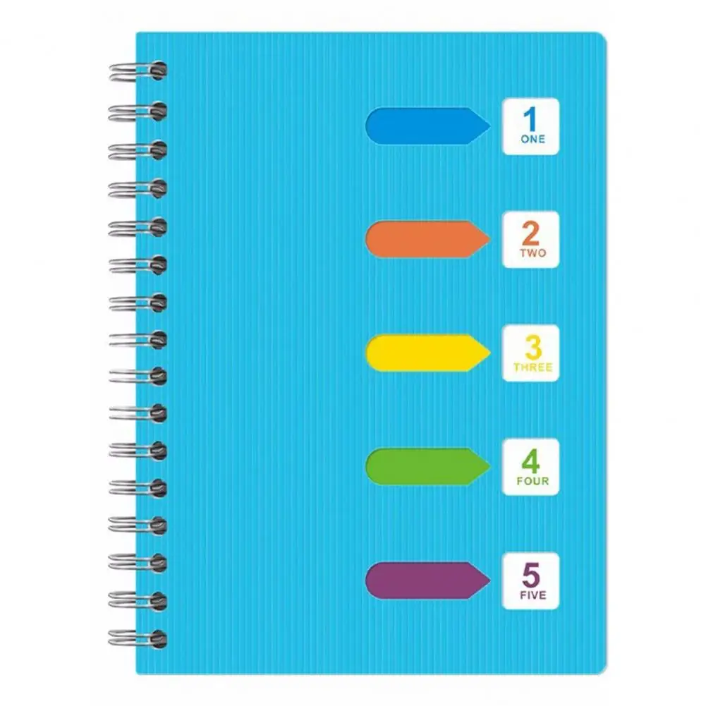 Notebook Premium A5/b5 Spiral Notebook with Dividers Thickened Pages 5 Subject Organization Ideal Office Supplies for Smooth