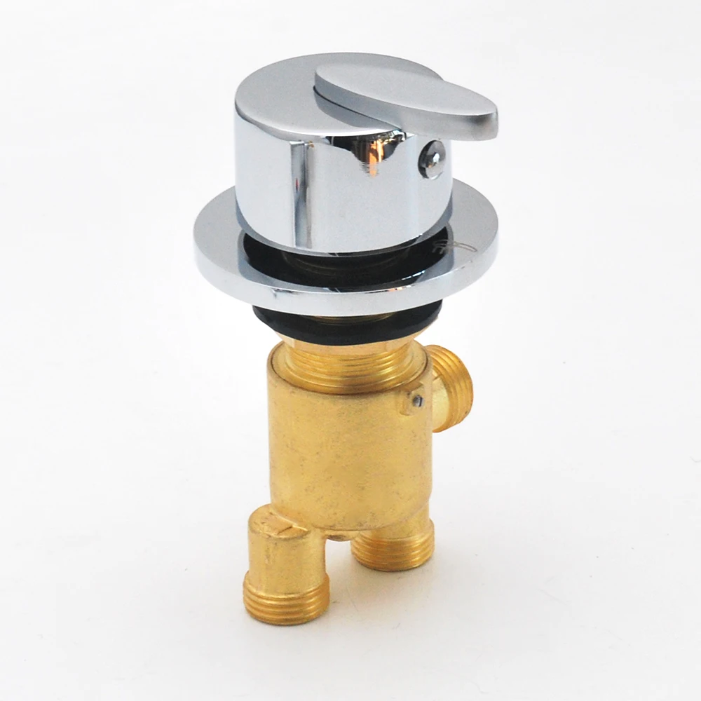 Chromed Brass Switch Valve For Bathtub Faucet Hot and Cold Water Mixer Shower  Bath Faucet Control Valve Split 2 Holes 50MM Size