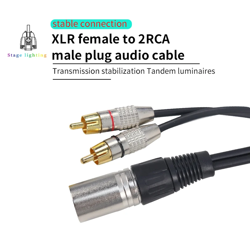 

Кабель RCA, аудиокабель 2RCA a XLR, разъем для акустической консоли Canon 1-5 м на altoparlante, консоль усилителя микрофона, аудио соединитель