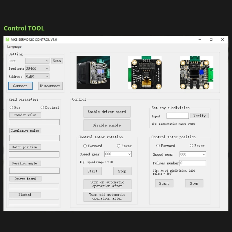 3D Printer Stepper Motor Driver SERVO42C PCBA Step Motors Module Position/Speed/Torque Closed-Loop for 3D Printing