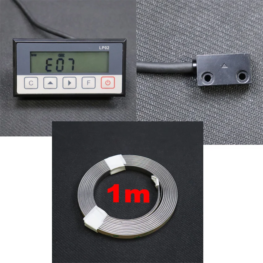7-Bit Lcd-Display Lp02 Digitale Radout Dro Magnetische Weegschalen/Sensor Set/Kit Voor Frezen Slijpen Steen Hout Snijmachines