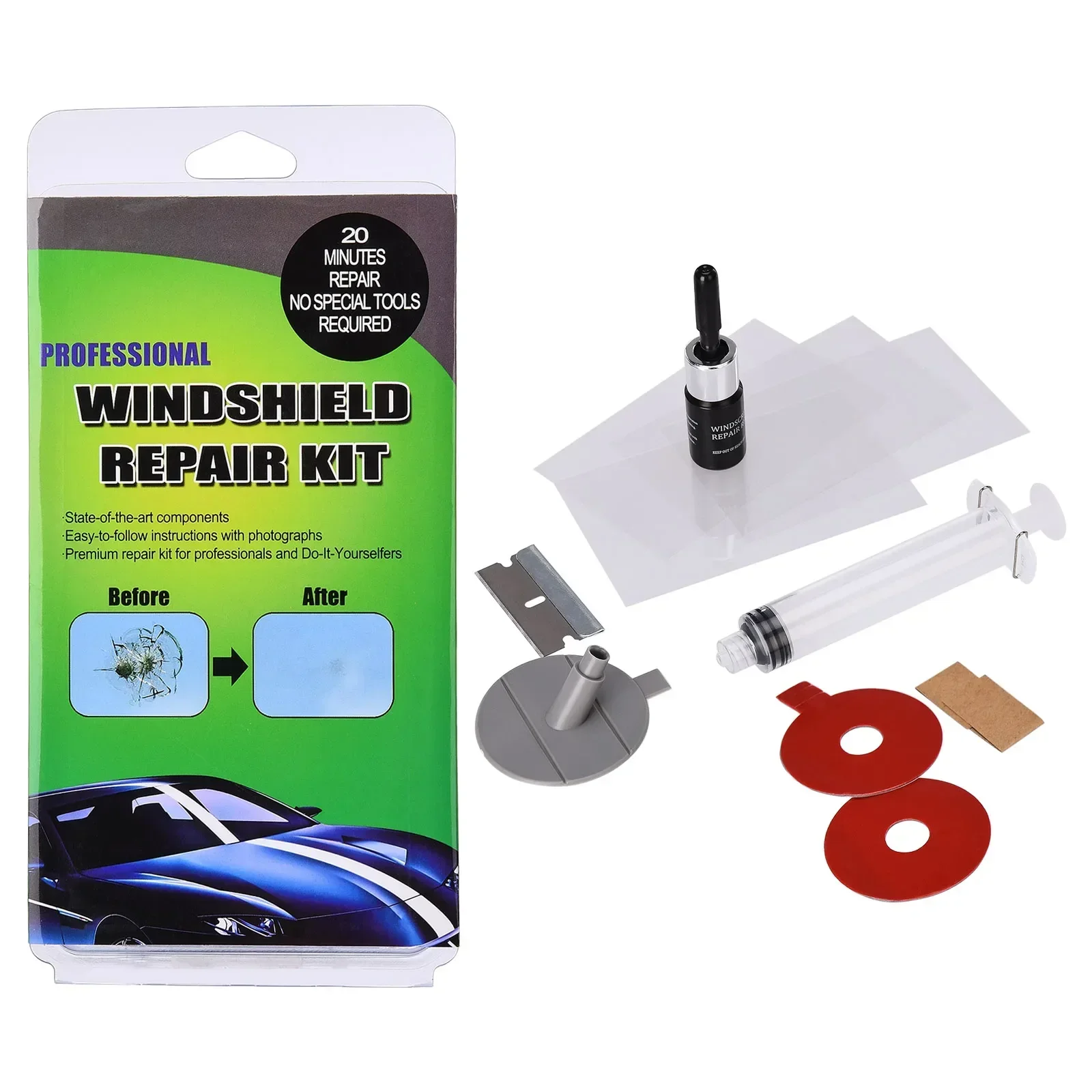DIY Car Windshield Repair Kit Auto Glass Windscreen Repair Tools Windscreen Repair Kit