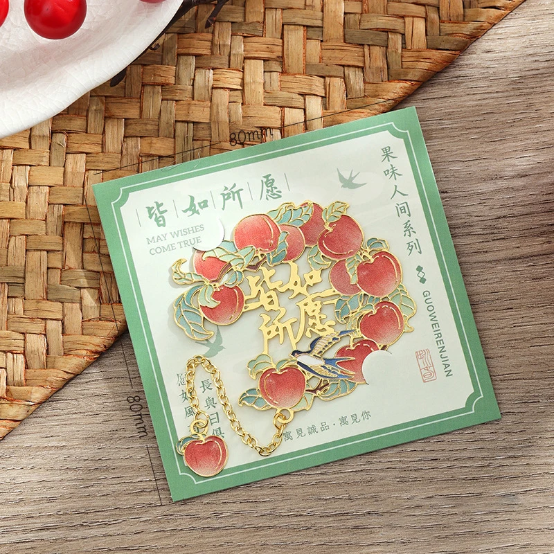 Fruit Flavor Bookmark Clip Reading Label Student Bookmark for Reading Student Library