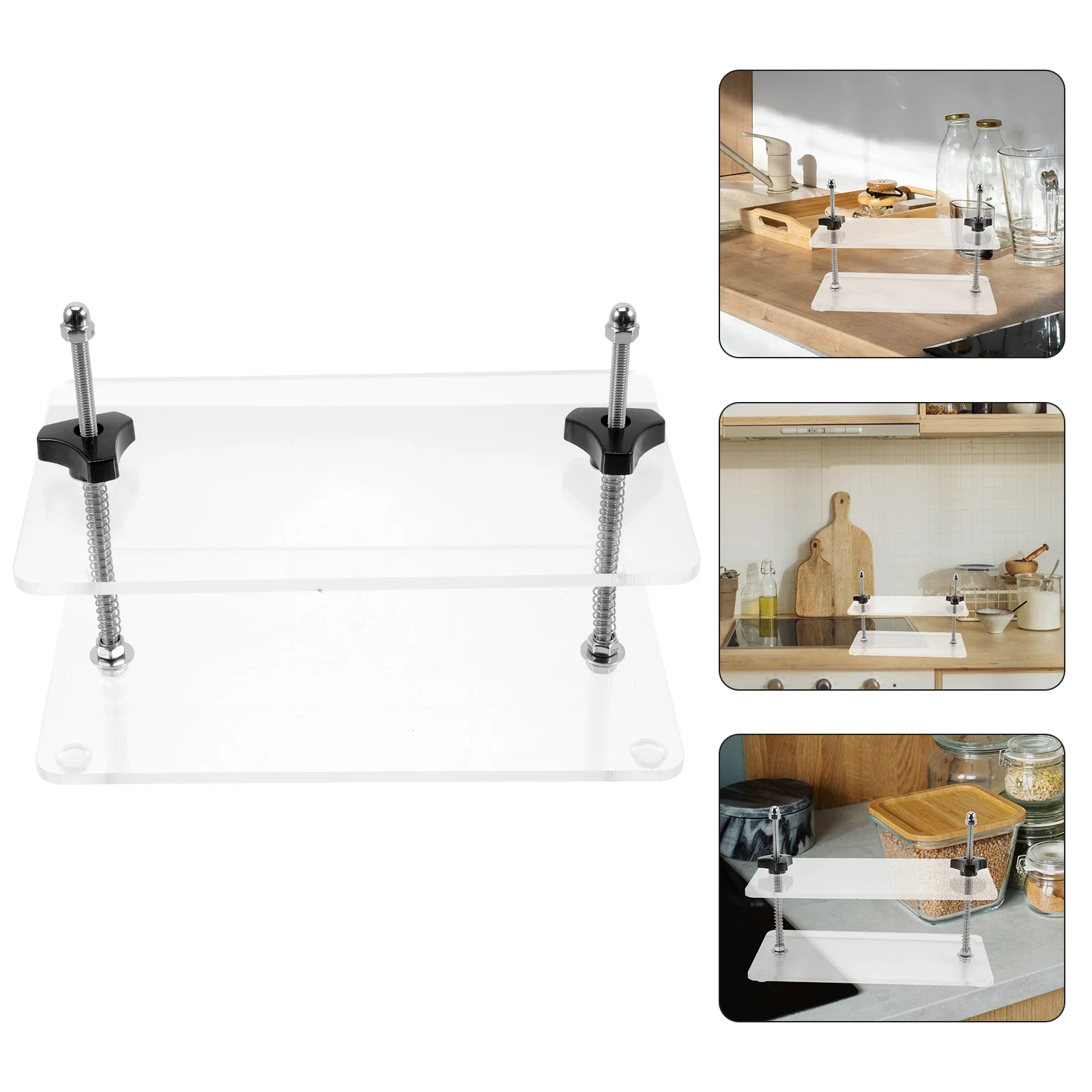 

Professional Acrylic Metal Cheese Press Tool Tofu Clamp Board for Home Cheese Tofu Making Supplies DIY Grill Weight