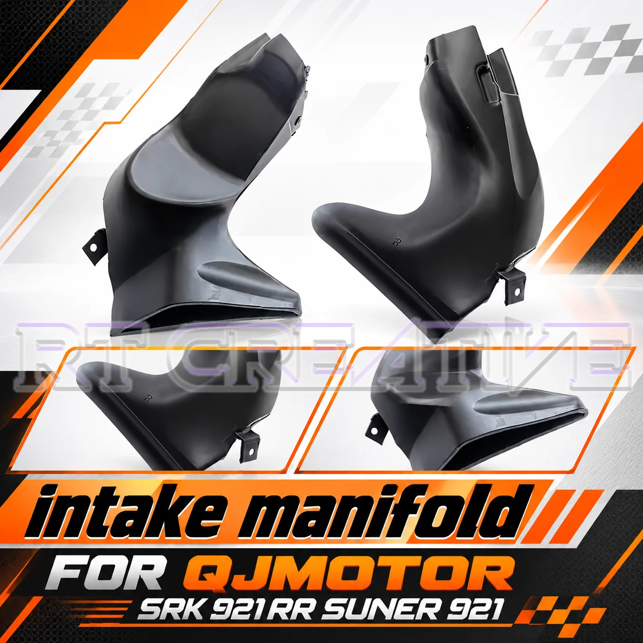 Left Right Ram Air Intake Vent Tube Air Inlet Duct Pipe For QJMOTOR SRK921RR Motorbike Parts