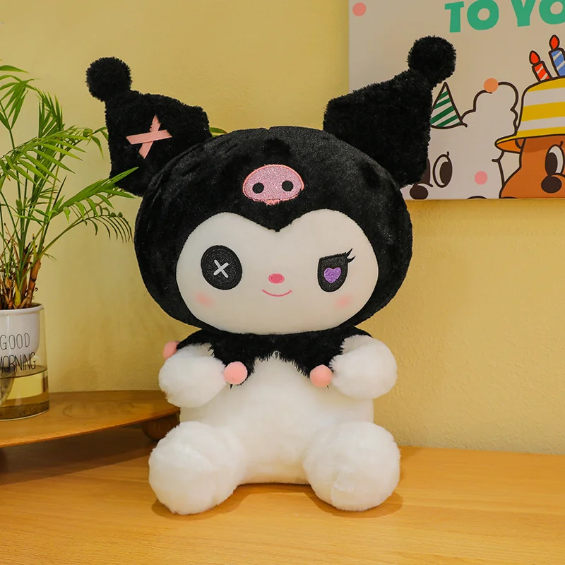 Sanrio Kuromi Dark Angel Demon Series peluche Animal Doll Cartoon Cute Plush Pillow Toy Gift