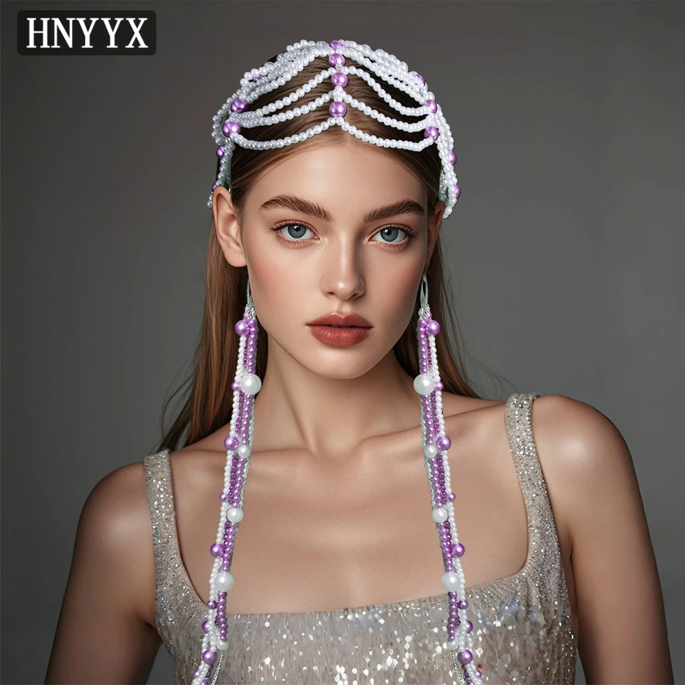 YouLaPan ブライダルウェディングヘッドバンド手作りビーズ織りエレガントなレディースブライドメイド宴会ダンスパーティー髪飾り YXA221