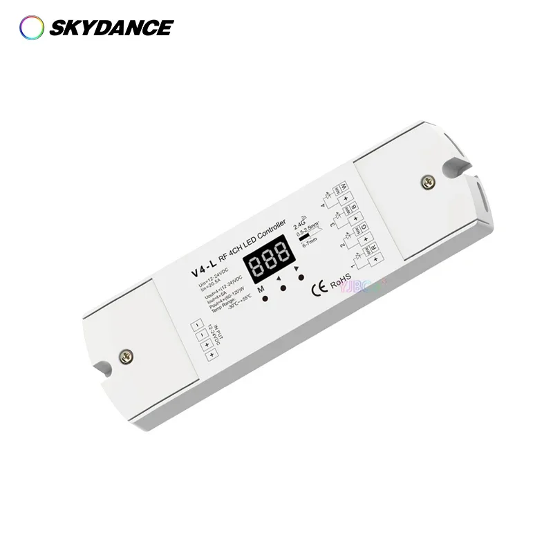 Telecomando RF 2.4G Push Dim Dual Color RGB RGBW RGBCCT Controller per strisce LED monocolore dimmer continuo dimmer 12V-48V 24V