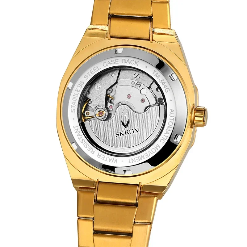 Original Luxury Brands Octagon Stainless Steel Automatic Movement Clock Mechanical Waterproof Wristwatch Dive Elegant Man Watch