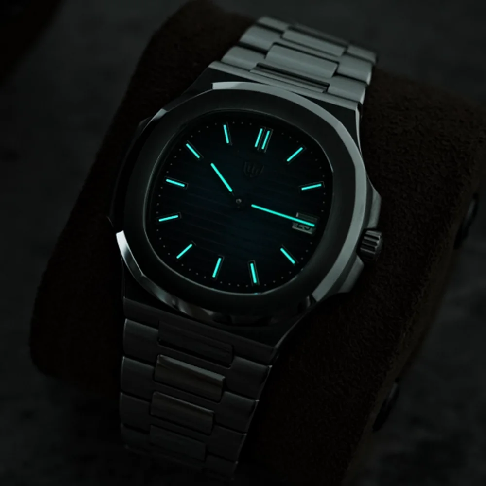 Watchdives WD00013 ساعة مربعة روندا 714 ساعات كوارتز الياقوت كريستال مقاوم للماء الفولاذ المقاوم للصدأ ساعة كلاسيكية للرجال #4