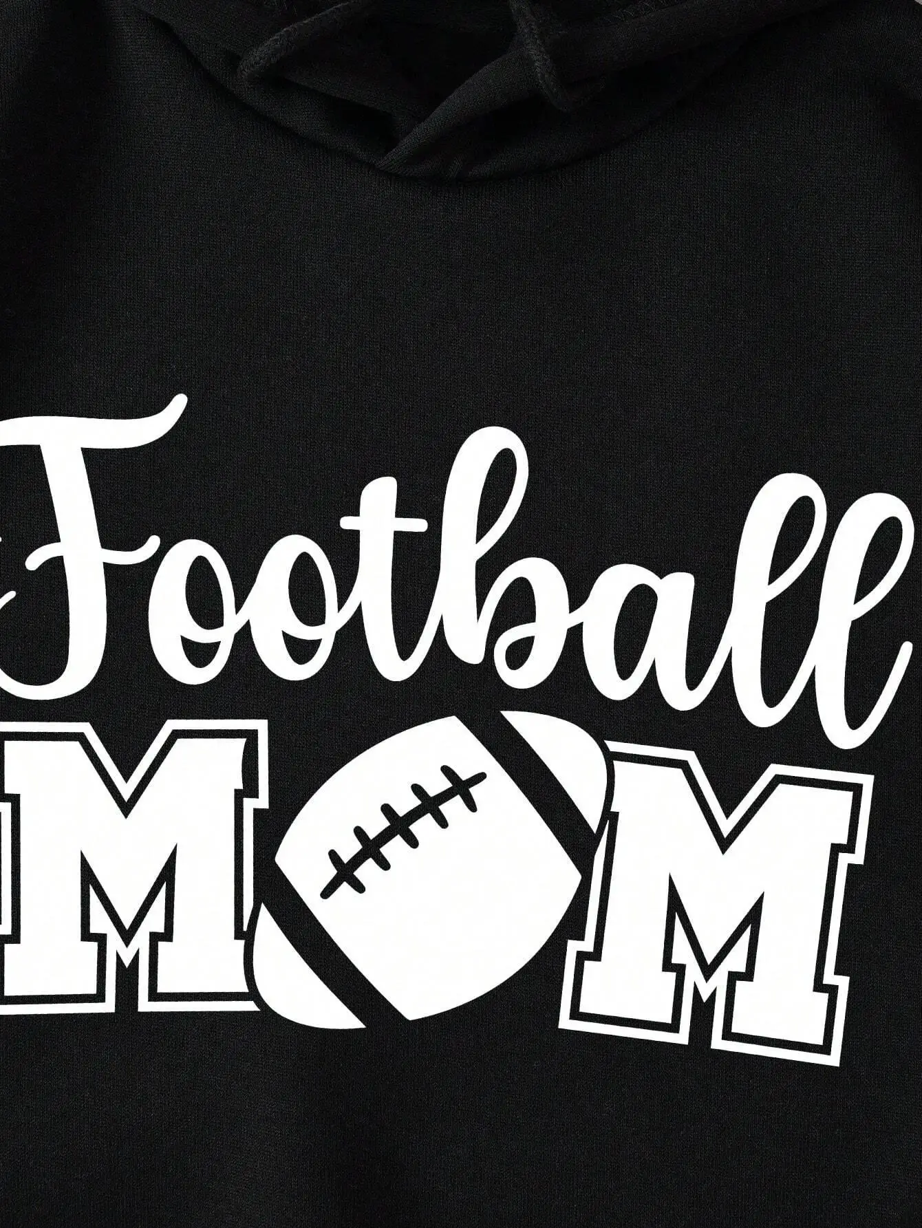 Football Mom Funny Letter Graphic Sweatshirts Woman Simple Casual Hoodies Street Loose Hoodie New Fleece Autumn Sportswears