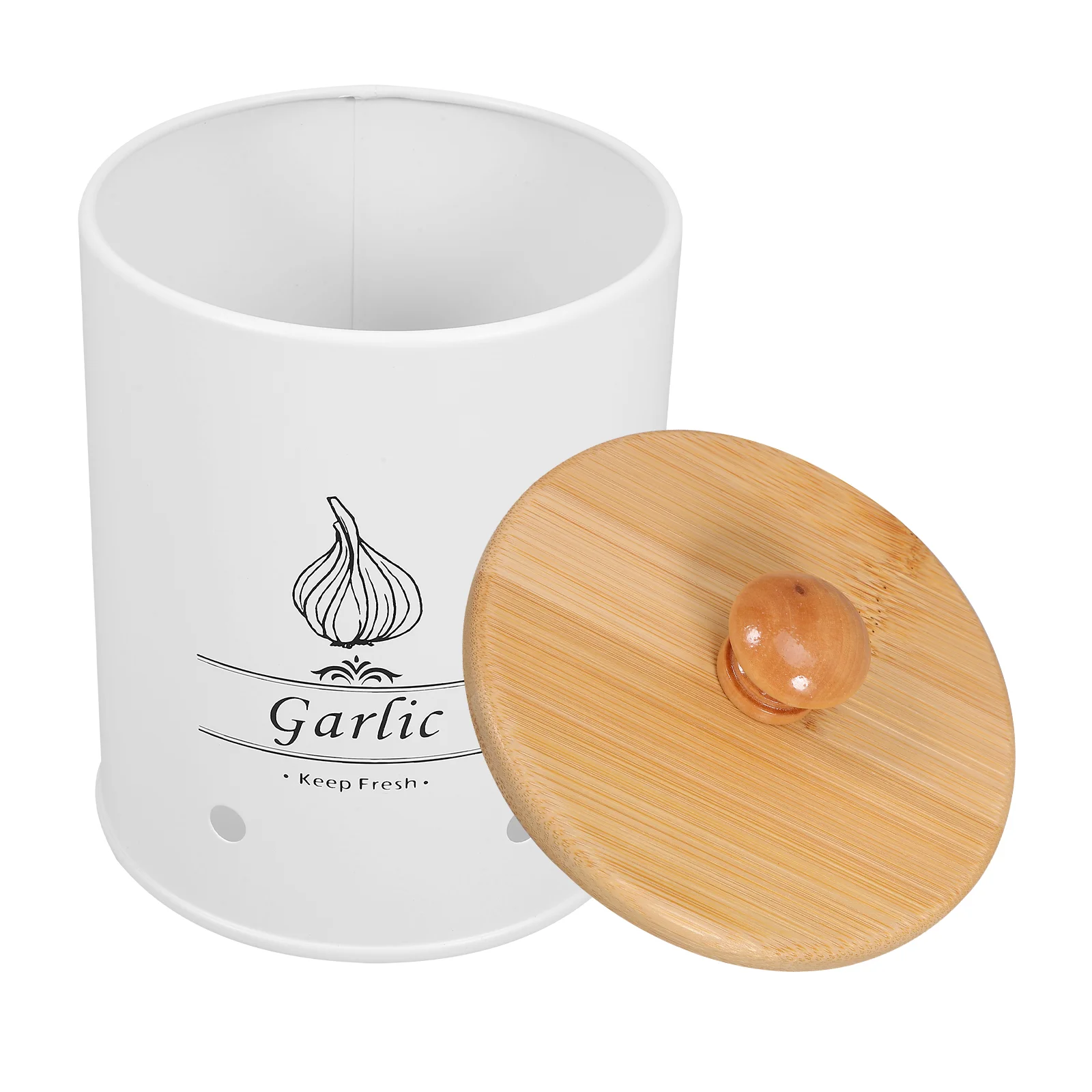 Garlic Keeper Storage Jar Container with Lid Crisper Holder Beans Keeper Home Ginger Kitchen Potato Kitchen Accessory Pot