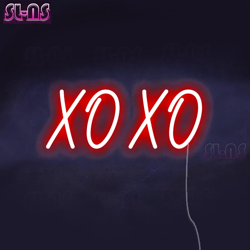 

LED Neon XOXO Sign 40x18cm Home Party Decor Sign Custom Led Neon Sign for Room Party Decor Personalized neon lights