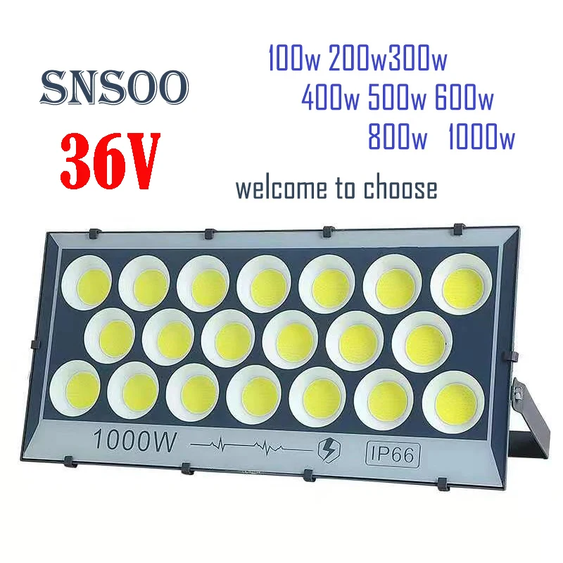 Popular sale 36V LED Flood Light 300W 400W 500W 600W 800W 1000W outdoor light for building househould factory warehouse