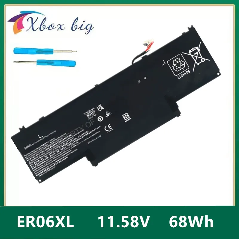 

NEW 11.58V 68WH ER06XL Laptop Battery For HP X360 1040 G11 TPN-DB1T Series