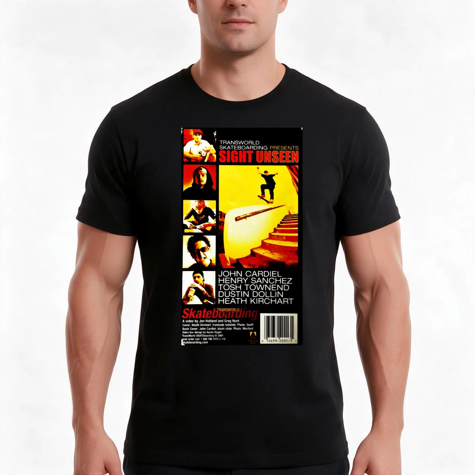Transworld Sight Unseen (Back Cover) T-Shirt, Summer Casual Cotton Tee, Oversized Streetwear Tops, Vintage Graphic Print
