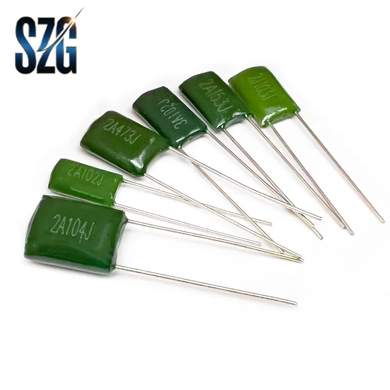 20pcs/Lot Polyester film capacitor CL11 100V 2A221 2A333J 33NF 2A393J 39NF 2A473J 47NF 2A563J 56NF 2A683J 68NF 2A104J 2A224J