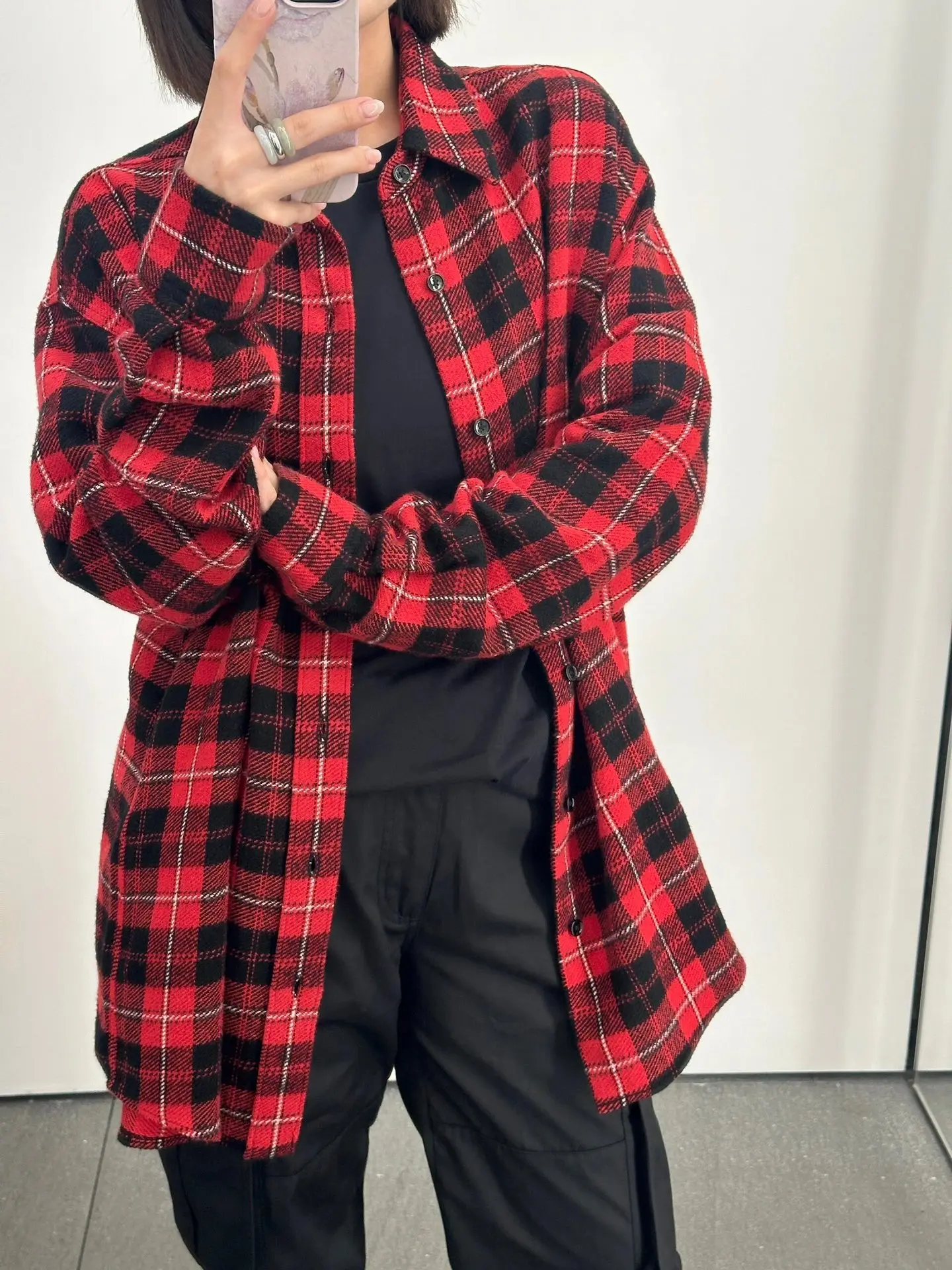 

24 Autumn And Winter New Heavy Texture Plaid Shirt Atmosphere Full Of A Vintage To Do Old Plaid Shirt Texture Is Absolutely Casu