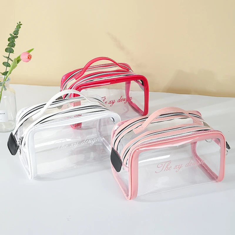 Transparent PVC Women Cosmetic Bags Waterproof Travel Makeup Pouch Clear Zipper Toiletry Organizer Washing Beauty Storage Case