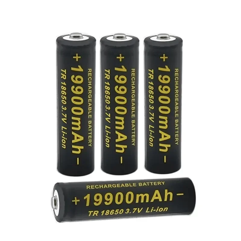 2023 100% 대용량 배터리, 손전등 배터리용 리튬 이온 배터리, 3.7V 18650 19900Mah, 신제품