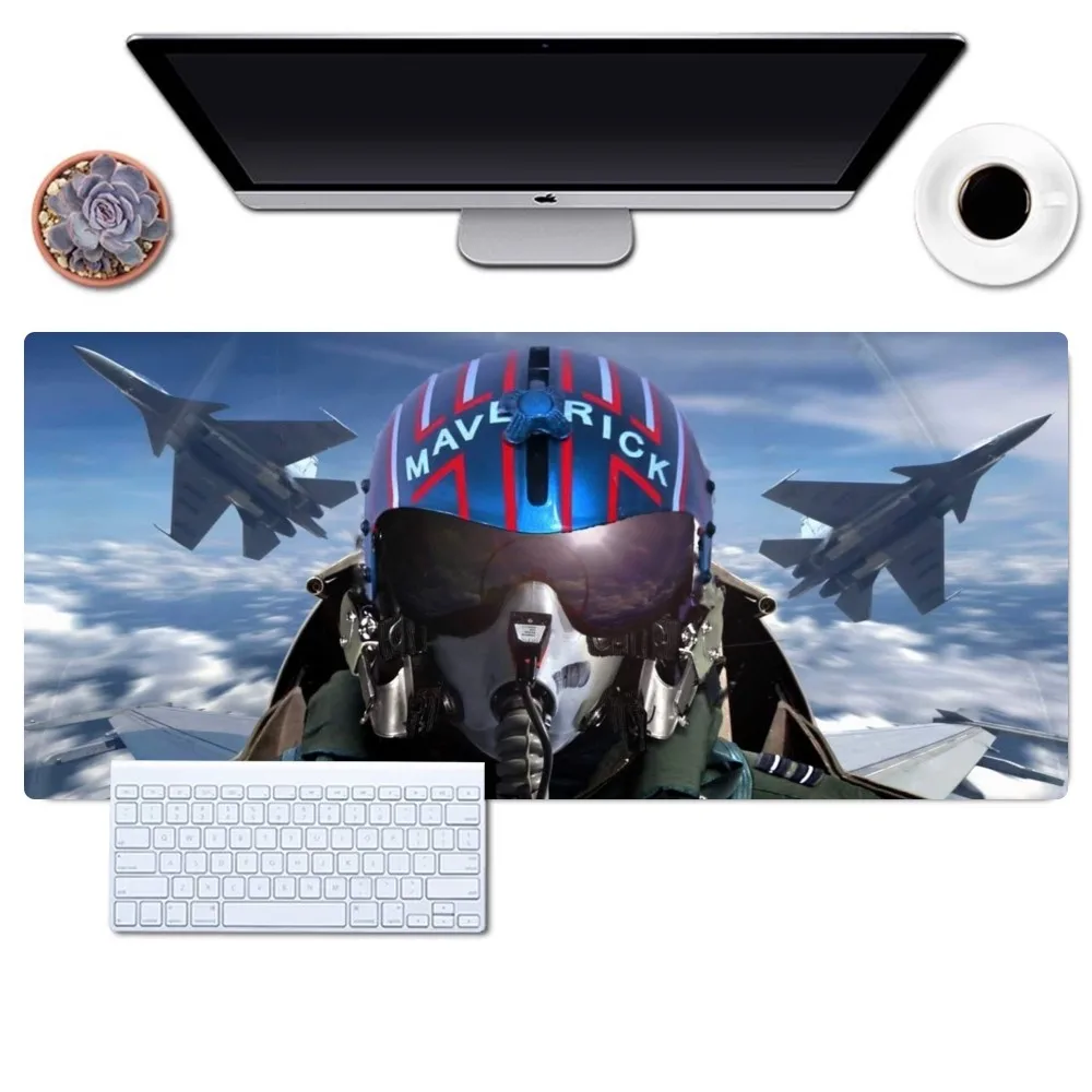 Imagem -06 - Grande Antiderrapante Lockedge Mouse Pad Filme Top Gun Maverick Mousepad Gaming Office Desk Pads para Computador