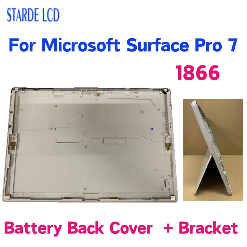 Battery Back Cover For Microsoft Surface Pro 7 1866 Rear Housing Back Cover Replacement Part Rear Cover Sliver With Bracket